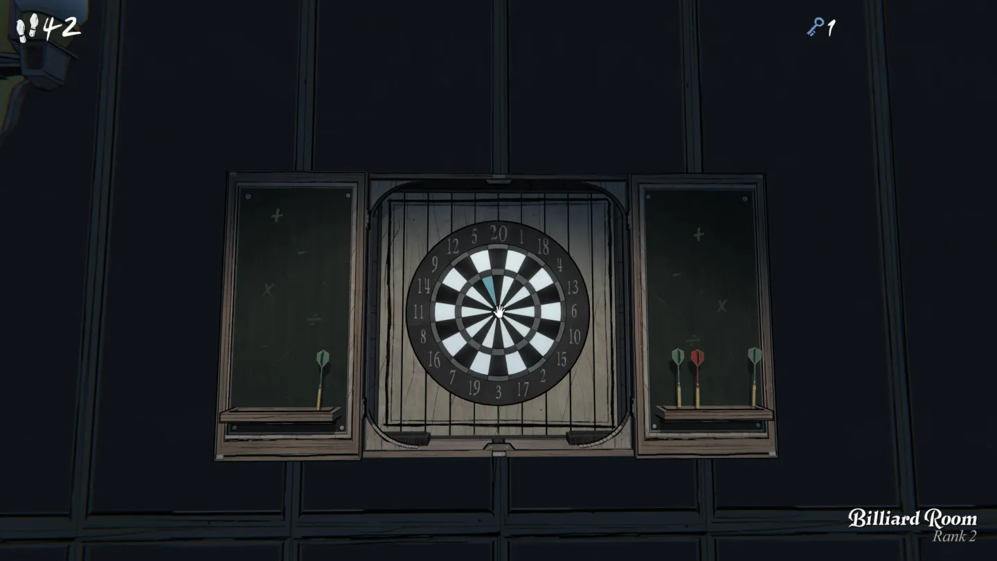 Dart Puzzle in Billiard Room